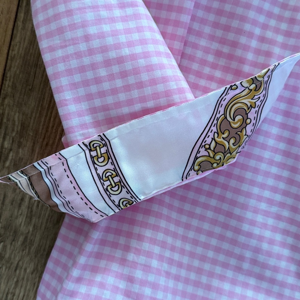 J.McLaughlin Lois Pink & White Gingham Shirt NWT Size Small - Picture 4 of 8